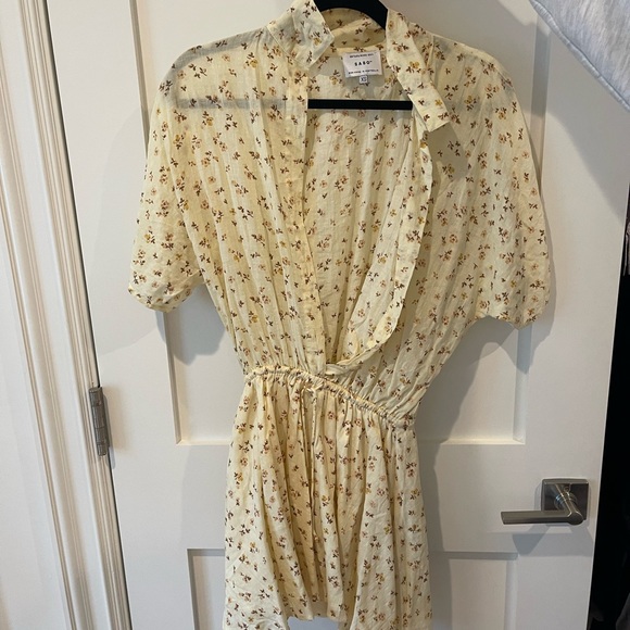 Sabo Skirt Onara Dress XS Yellow Floral Mini - Picture 5 of 7
